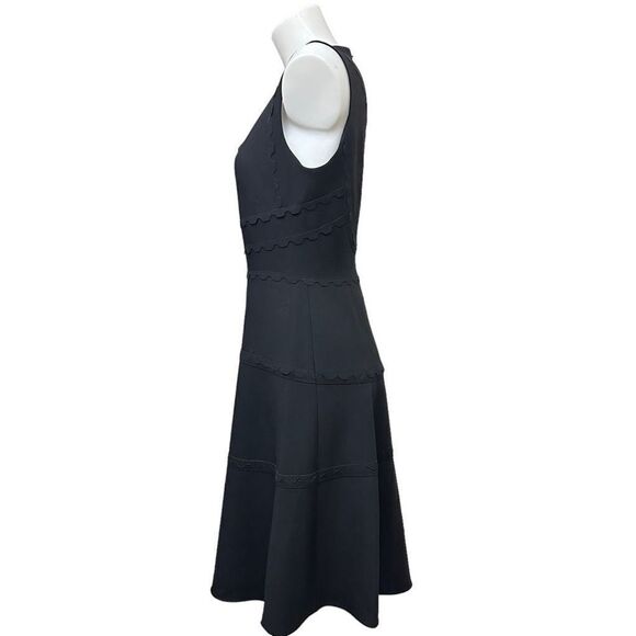 KOBI HALPERIN Black Square Neck Fit & Flare Casual Short‎ Dress Size 6 - Picture 4 of 9
